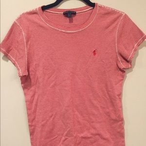 Ralph Lauren Hot pink and white stripe shirt